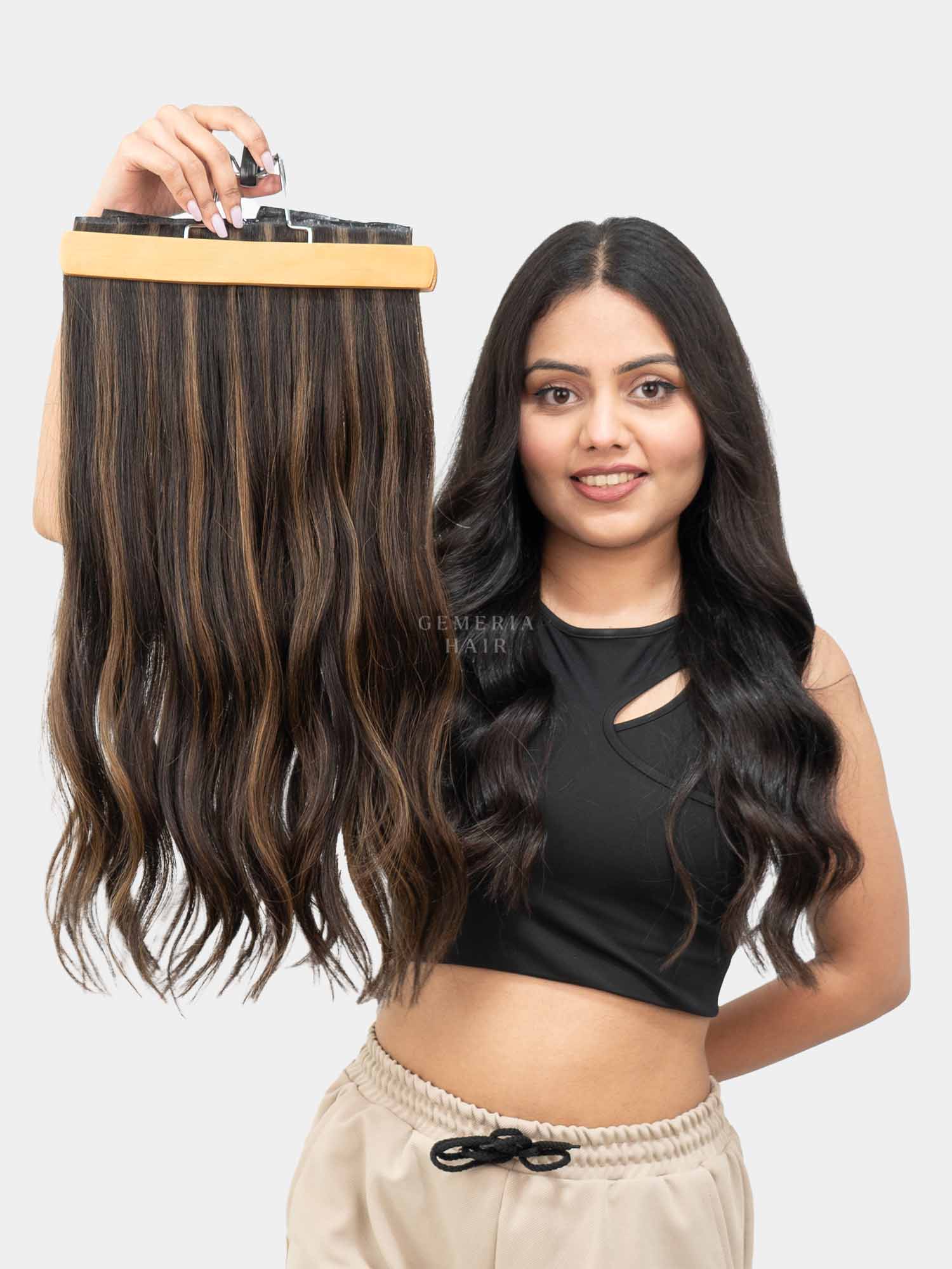 Seamless Ash Brown Balayage 3 Set Volumizer