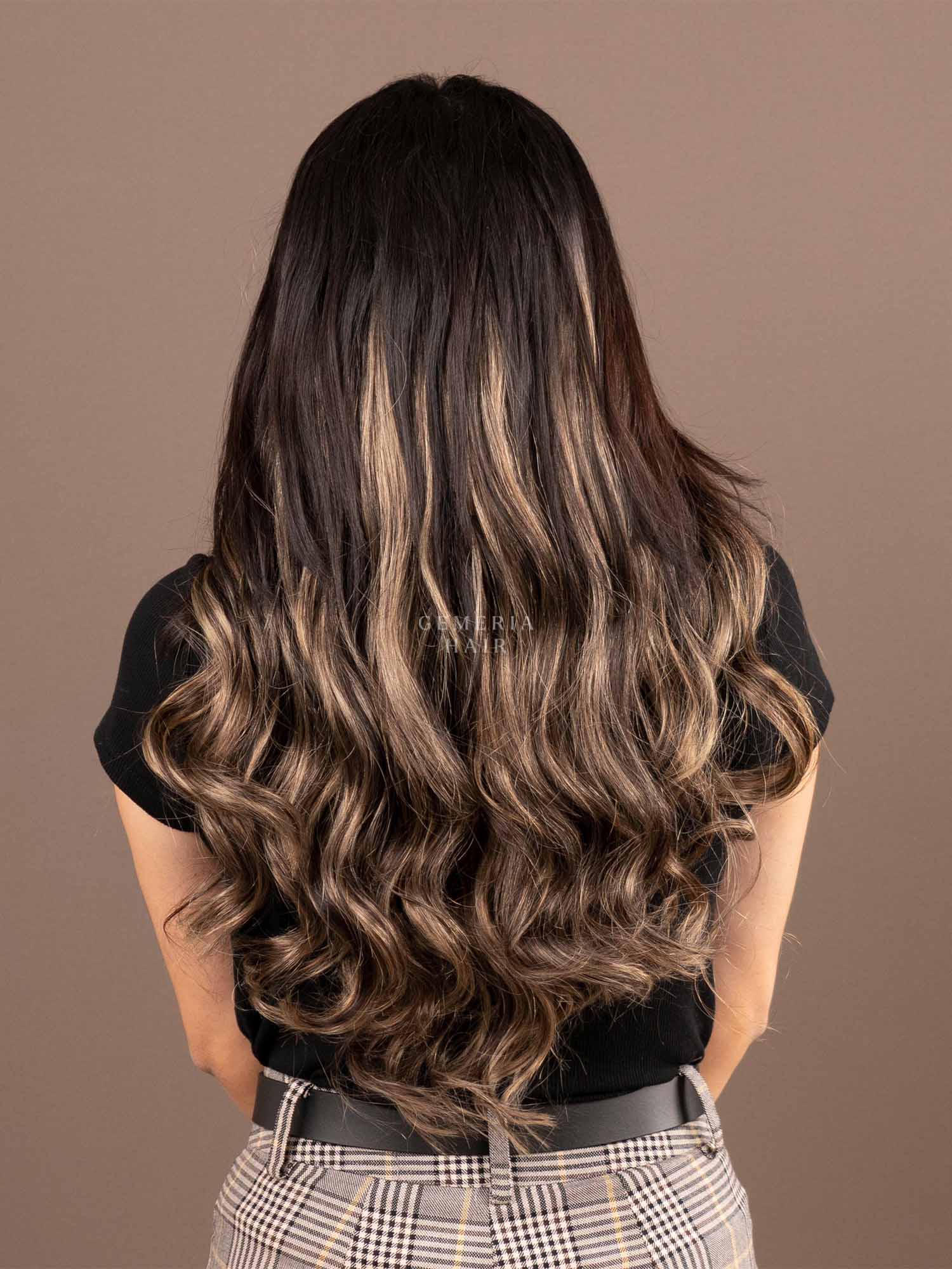 Light Ash Brown Balayage | Seamless | 7 Set Clip-In-Extensions