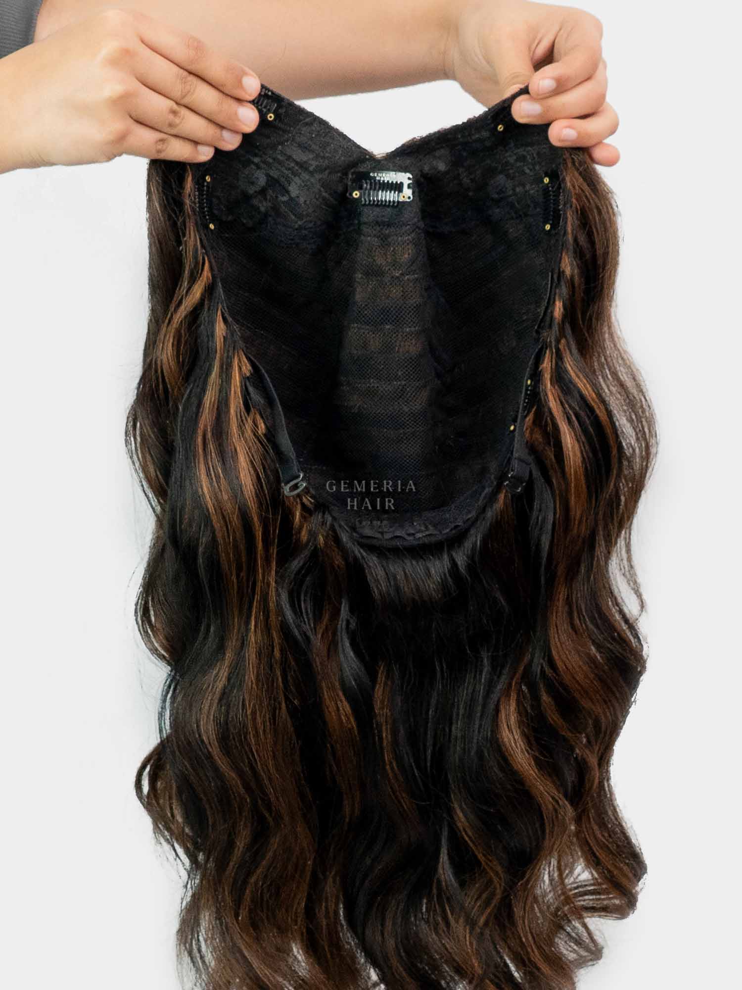 Dark Brown Balayage| V-Part Wig | V-Shaped Wig