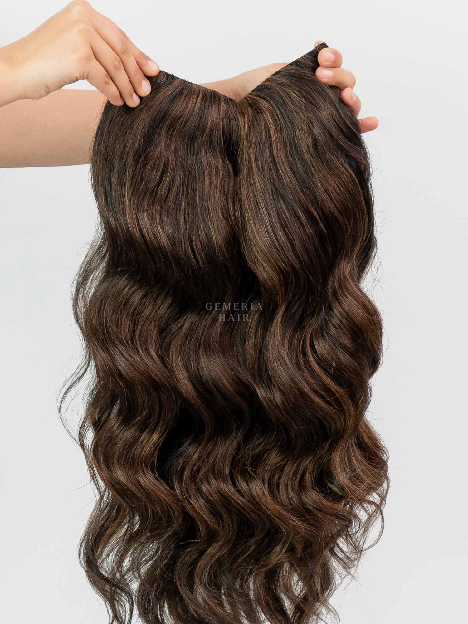 Dark Brown Balayage| V-Part Wig | V-Shaped Wig