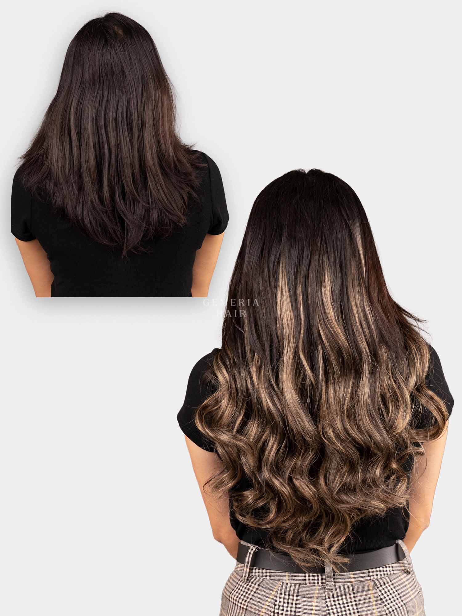 Light Ash Brown Balayage | Seamless | 7 Set Clip-In-Extensions