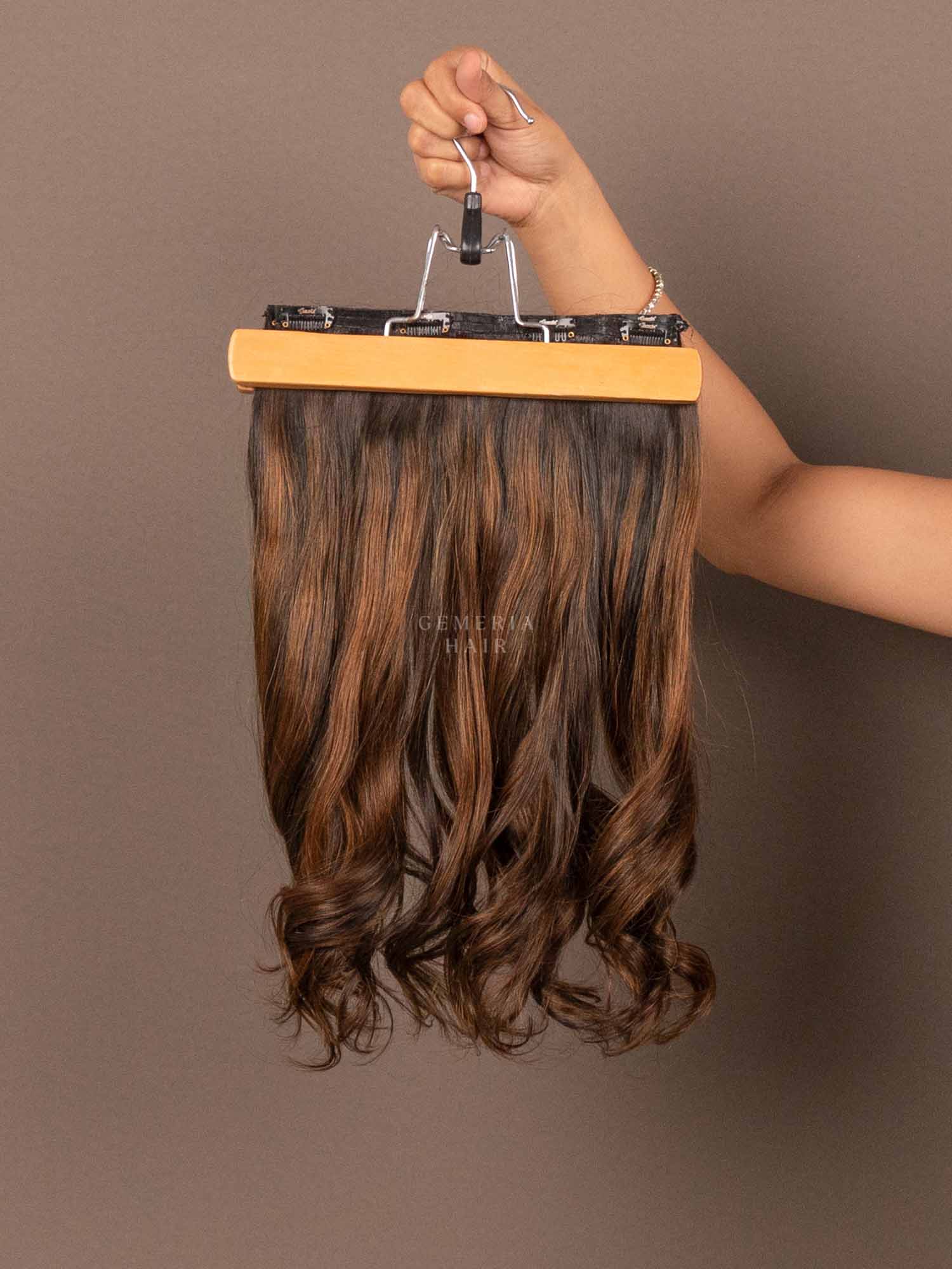 Seamless Caramel Brown Balayage 3-Set Volumizer