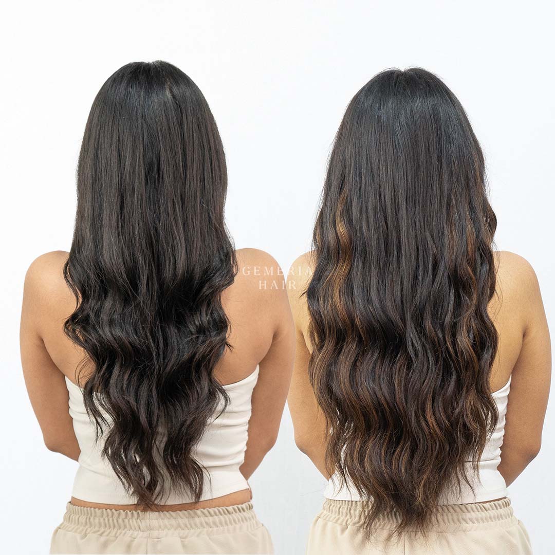 Caramel Brown Balayage | Seamless | 7 Set Clip-In Extensions