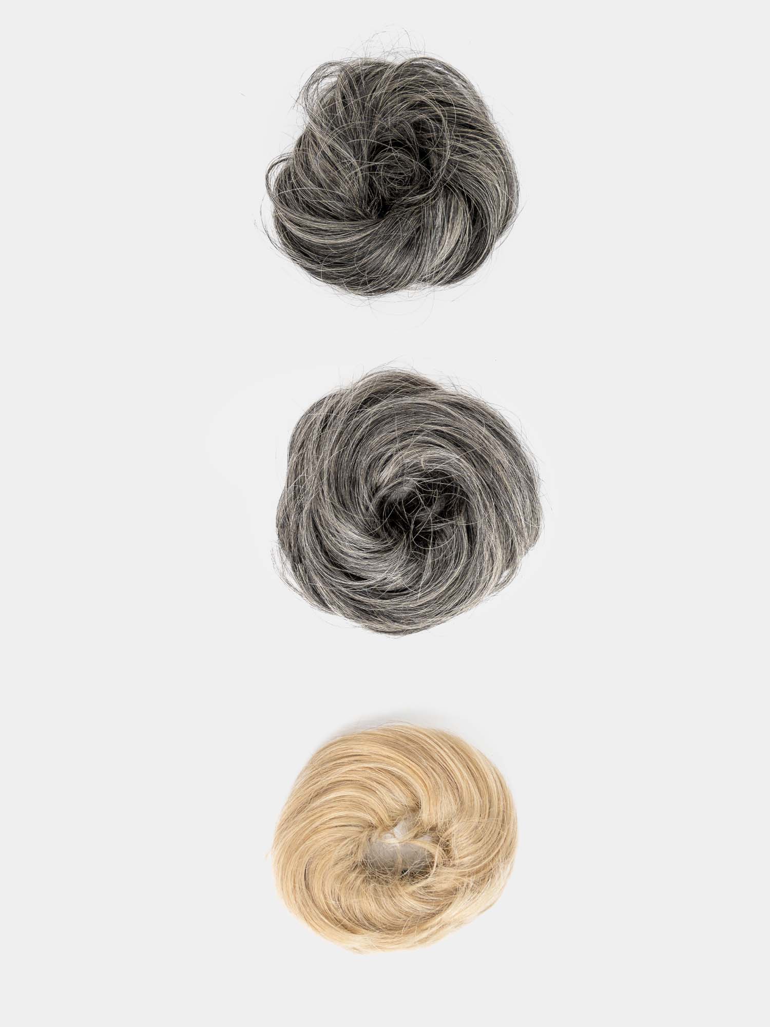 Salt & Pepper - Grey | Faux Scrunchie Bun