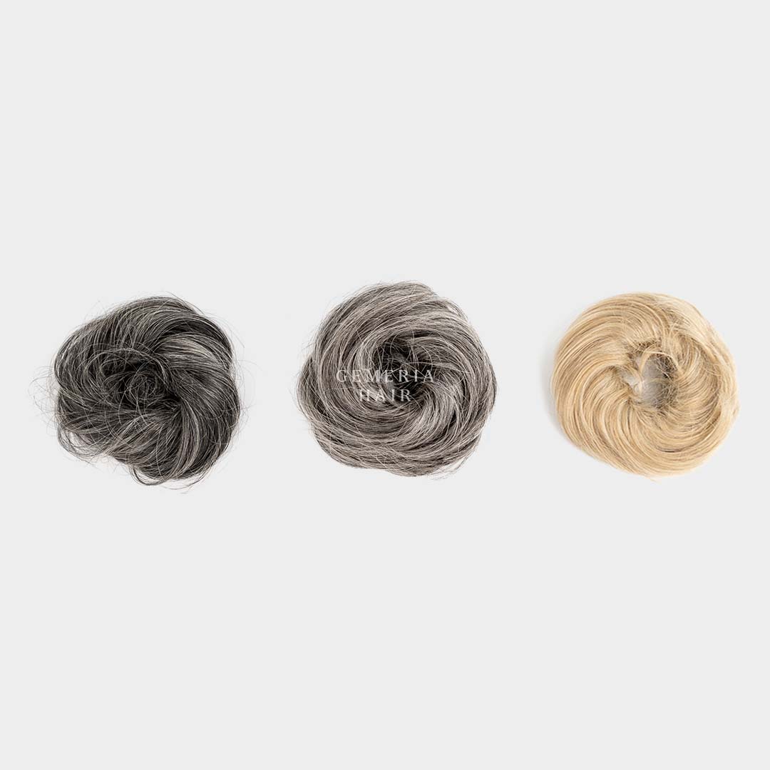 Salt & Pepper - Grey | Faux Scrunchie Bun