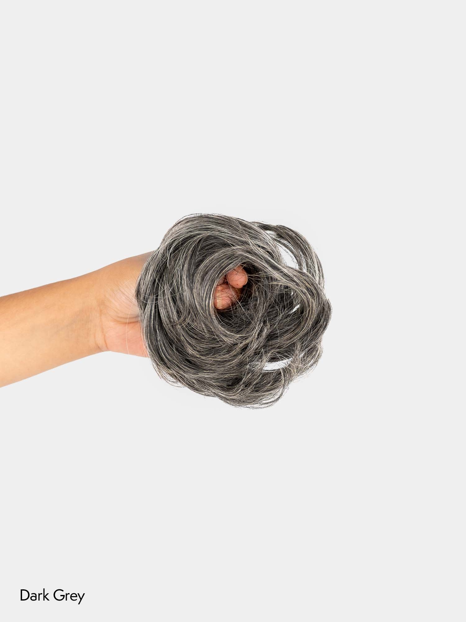 Salt & Pepper - Grey | Faux Scrunchie Bun