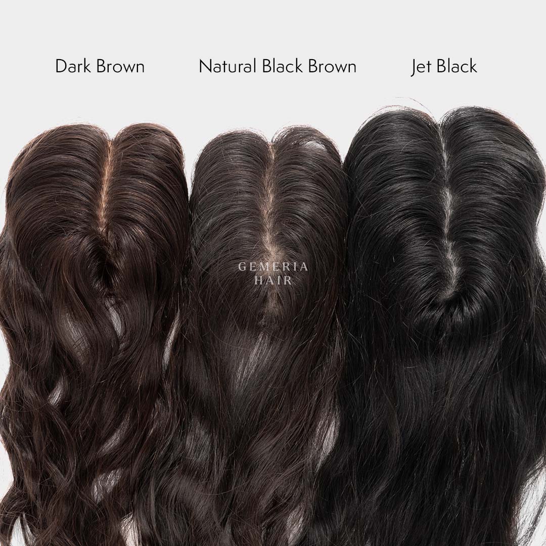 different color shades of hair toppers