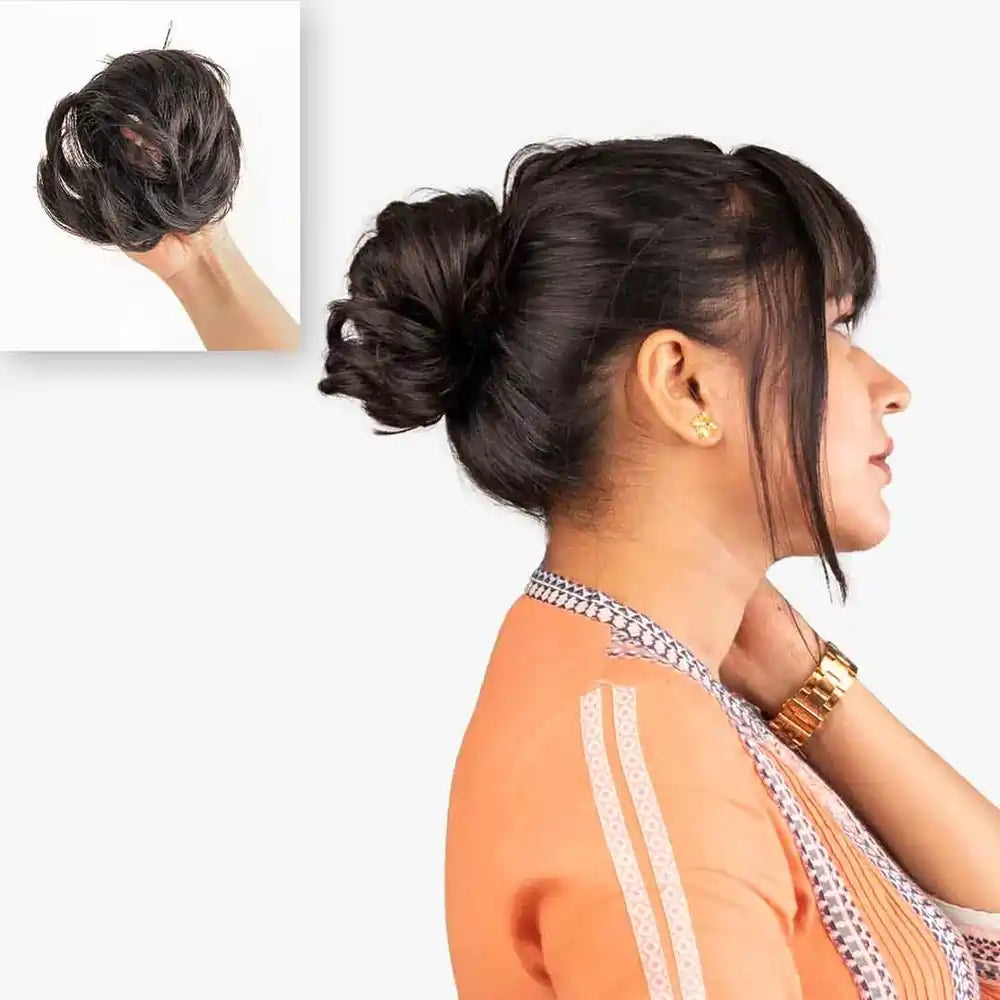 faux hair bun