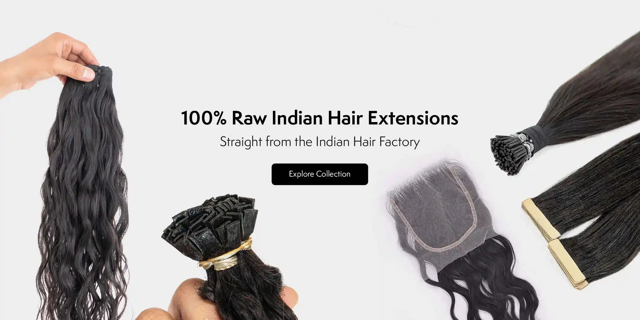 raw indian hair extension banner