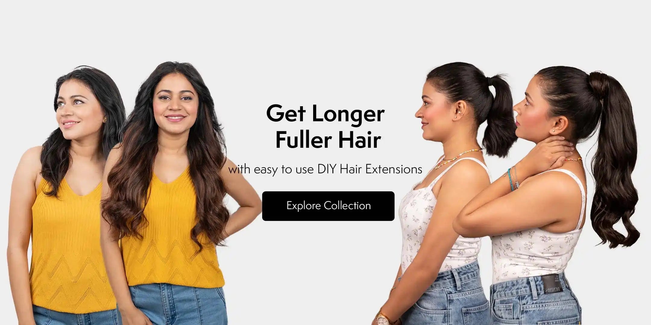 human hair extension banner