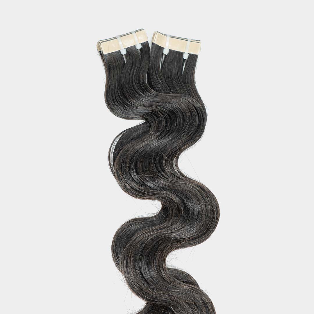 Body wave tape-in hair extensions