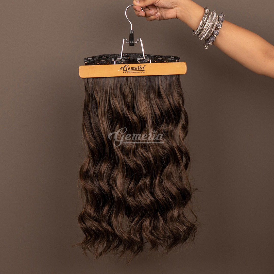 Ash Brown Balayage | Seamless | 7 Set Clip-In Extensions