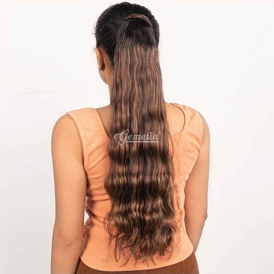 Chocolate brown ponytail hair extensions